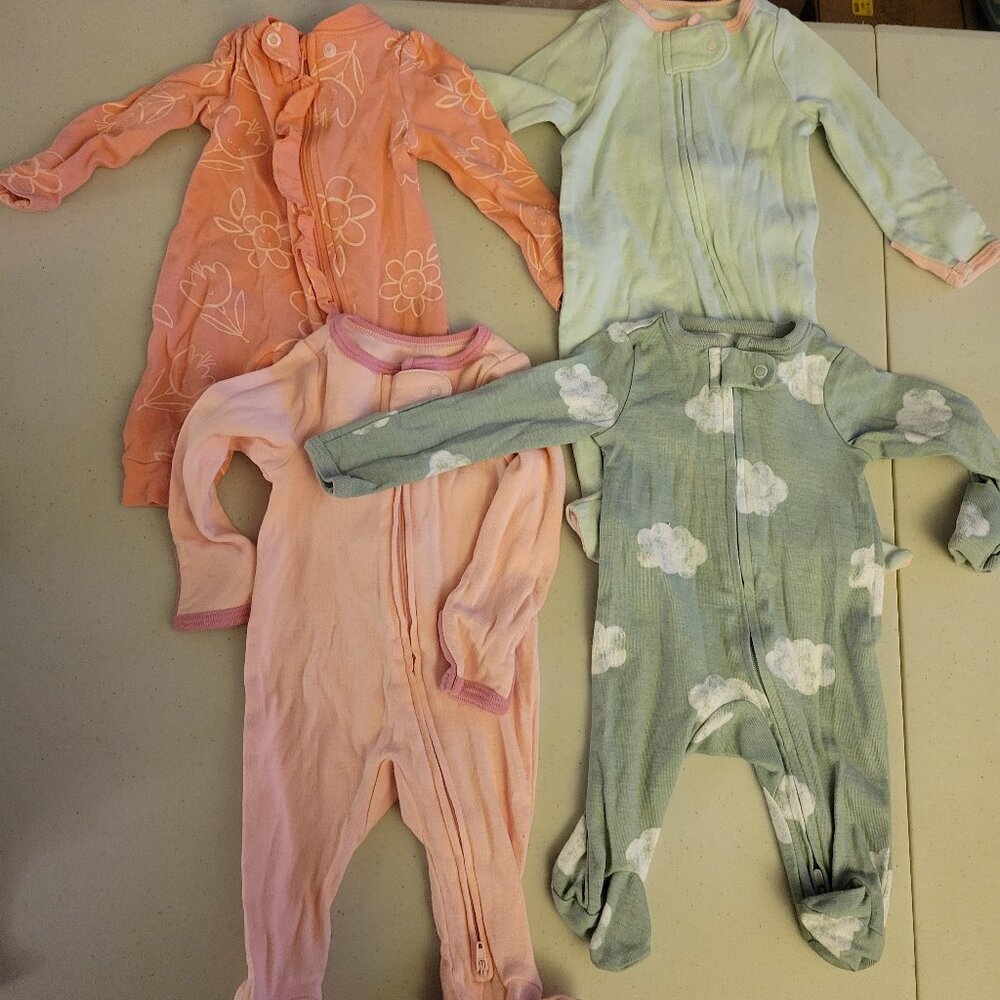 Baby Sleepers - 4 Pack. Newborn